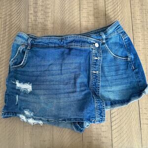 Denim No Boundaries Skort Shorts Skirt Juniors Size 15